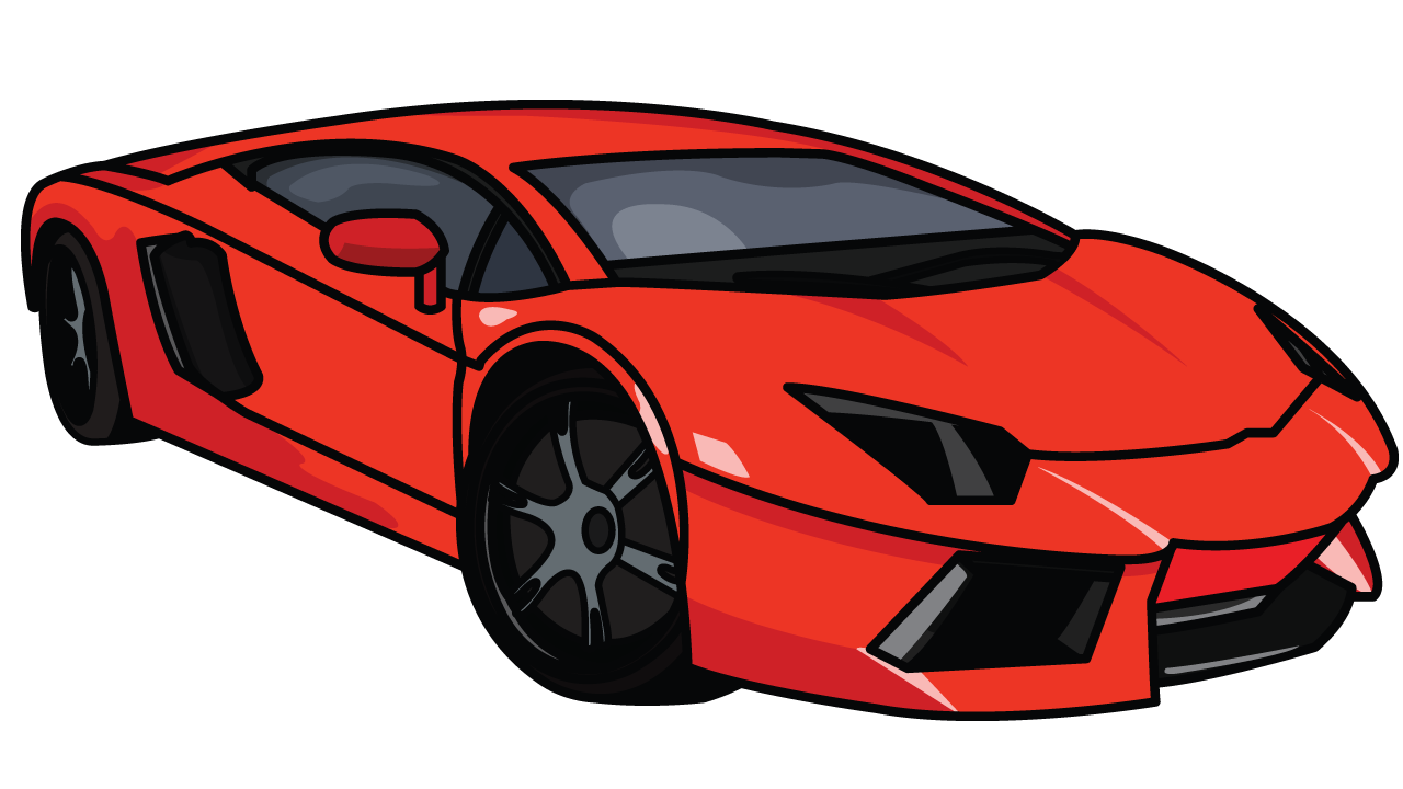 1280x720 How To Draw Lamborghini Aventador, A Car, Easy Step By Step - Lamborghini Reventon Sketch