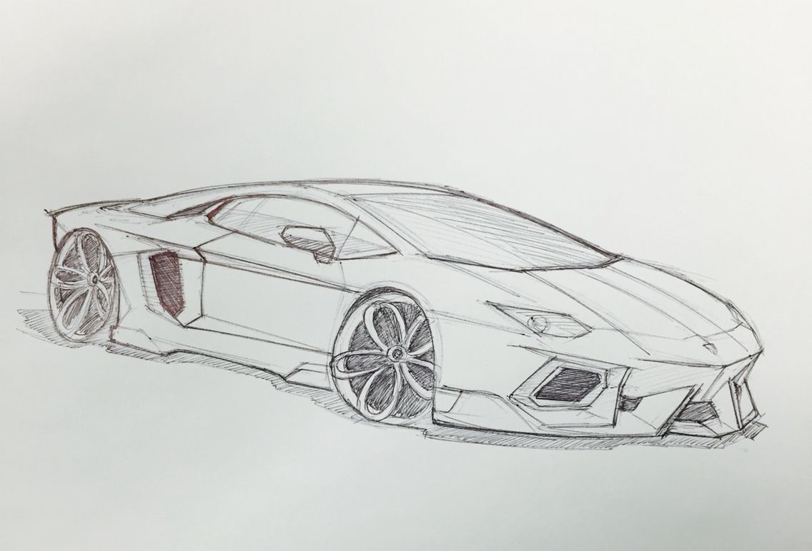 1136x772 Lamborghini Aventador Sketch Drawings Drawings - Lamborghini Sketch