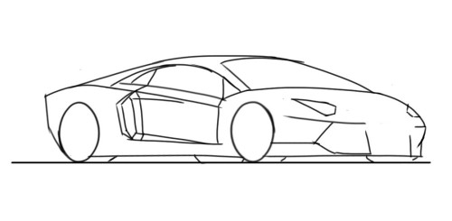 Lamborghini Sketch Step By Step at PaintingValley.com | Explore ...