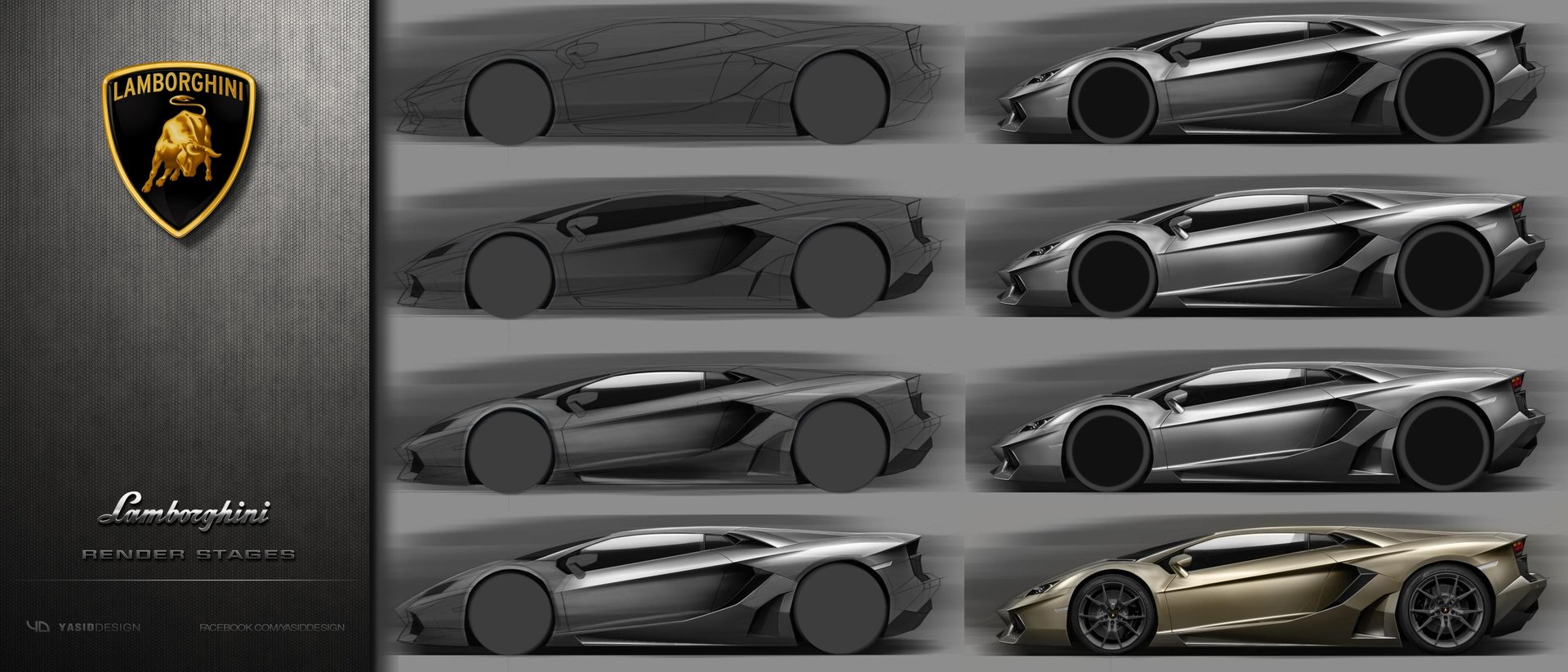 1920x823 Artstation - Lamborghini Sketch Step By Step