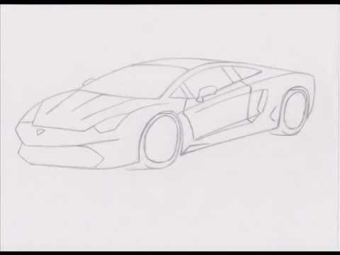 480x360 Lamborghini Veneno Drawing Step By Step Shot On Cars - Lamborghini Sketch Step By Step