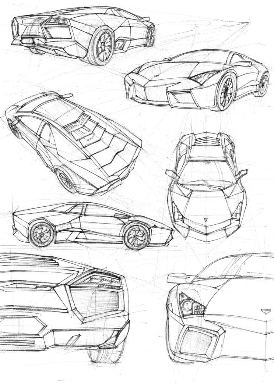 900x1260 Drawn Lamborghini Sketch - Lamborghini Sketch Step By Step