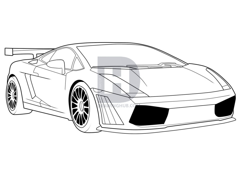 Lamborghini Sketch Step By Step At Paintingvalleycom