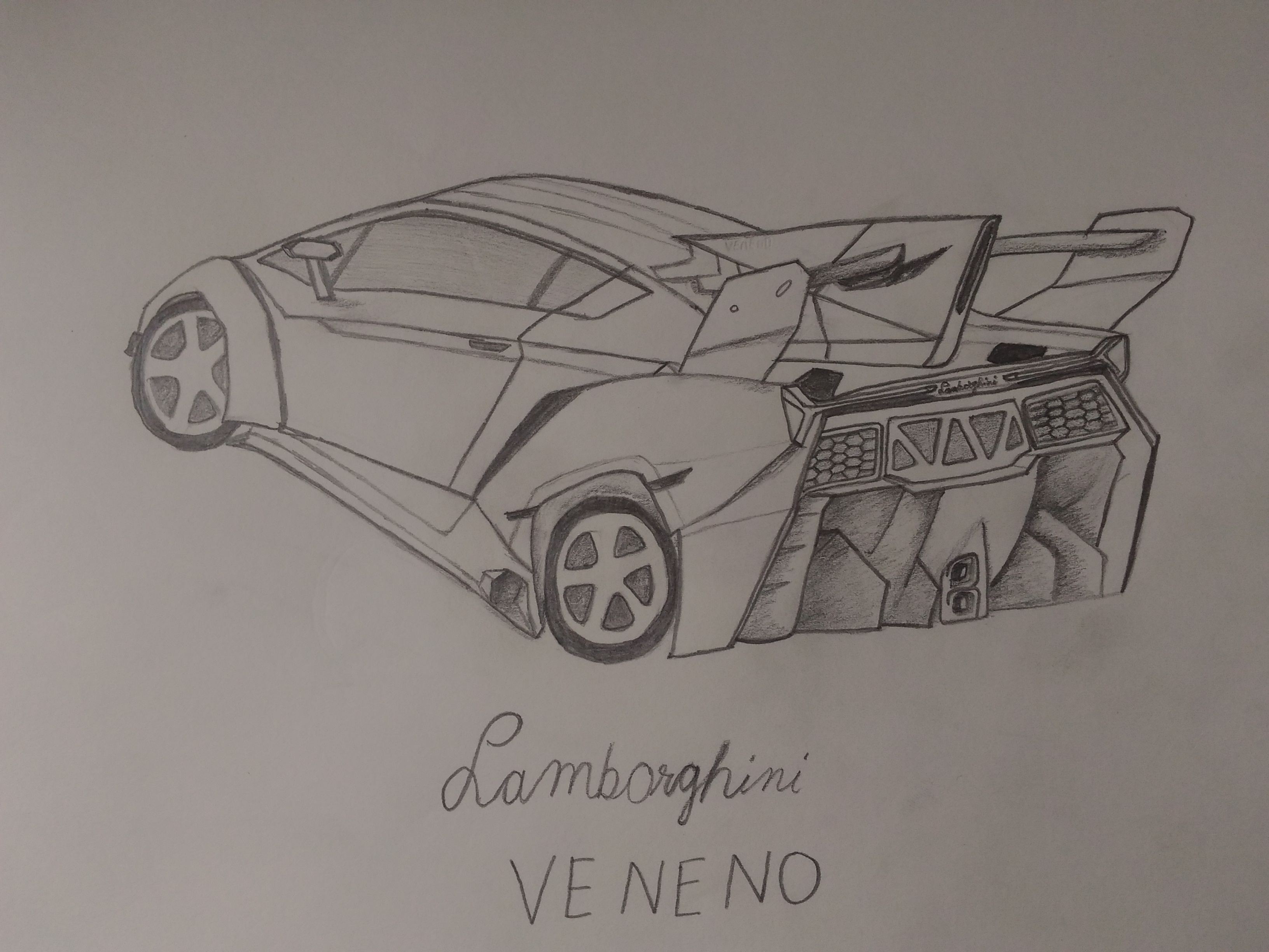 lamborghini veneno sketch