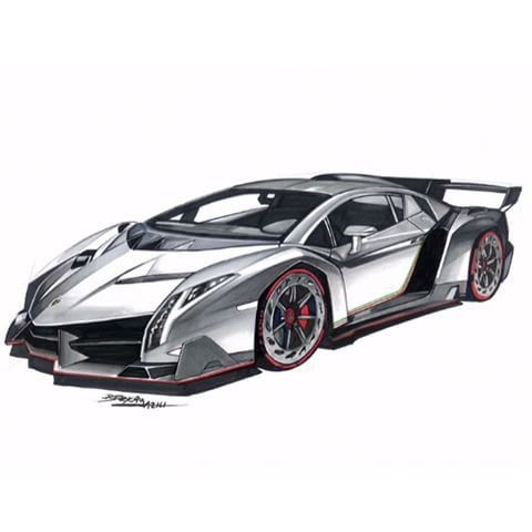 lamborghini veneno sketch