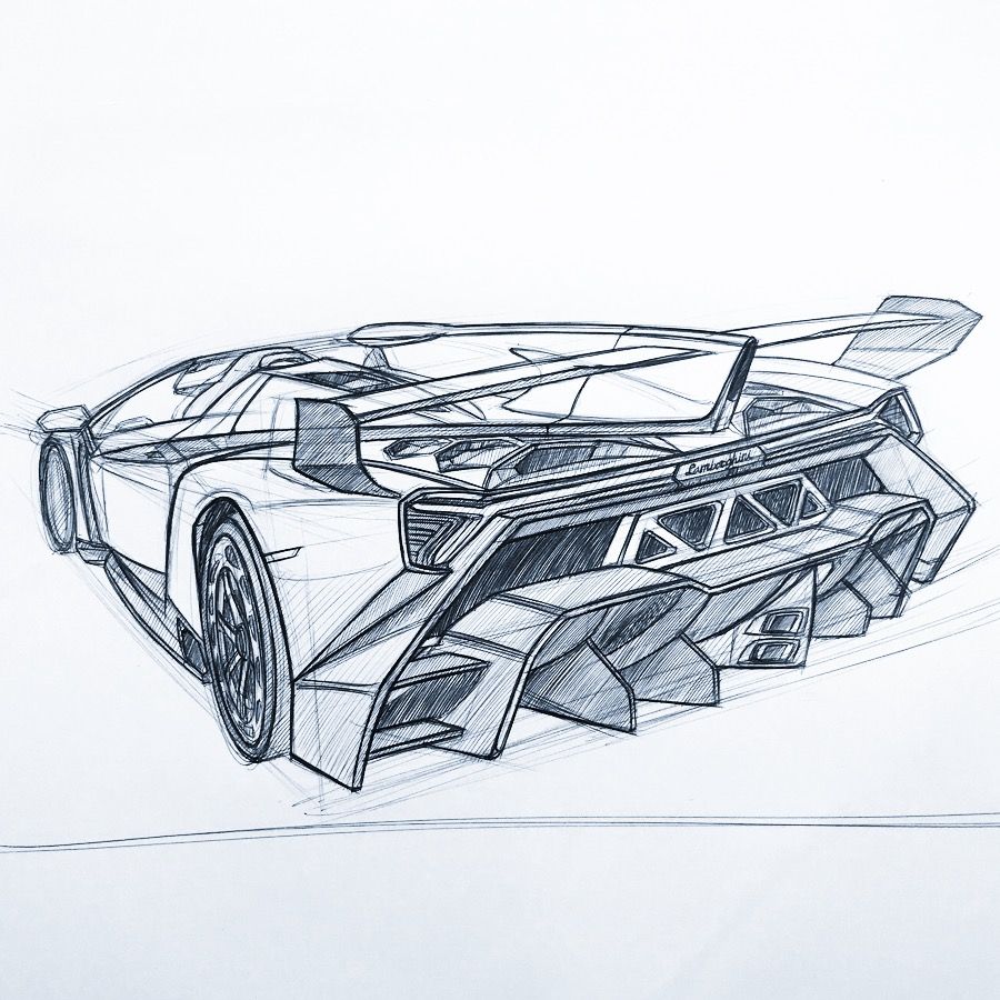 lamborghini veneno drawing