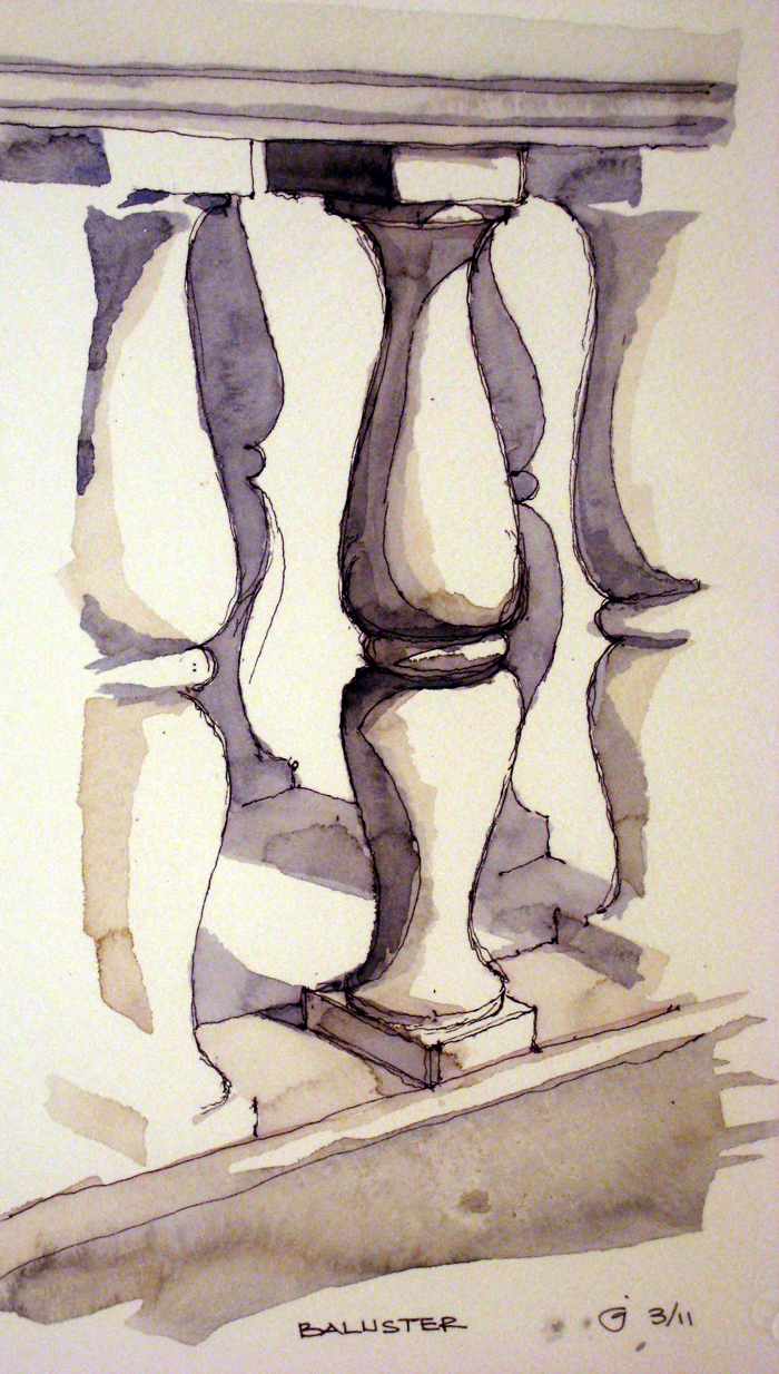 700x1234 Park Slope Sketch Balusters Amp A Lamp Post Base - Lamp Post Sketch