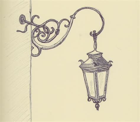 Lamp Post Sketch at PaintingValley.com | Explore collection of Lamp ...