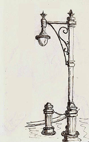 Lamp Post Sketch at PaintingValley.com | Explore collection of Lamp ...