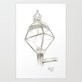 264x264 Lamp Post Art Prints Society6 - Lamp Post Sketch