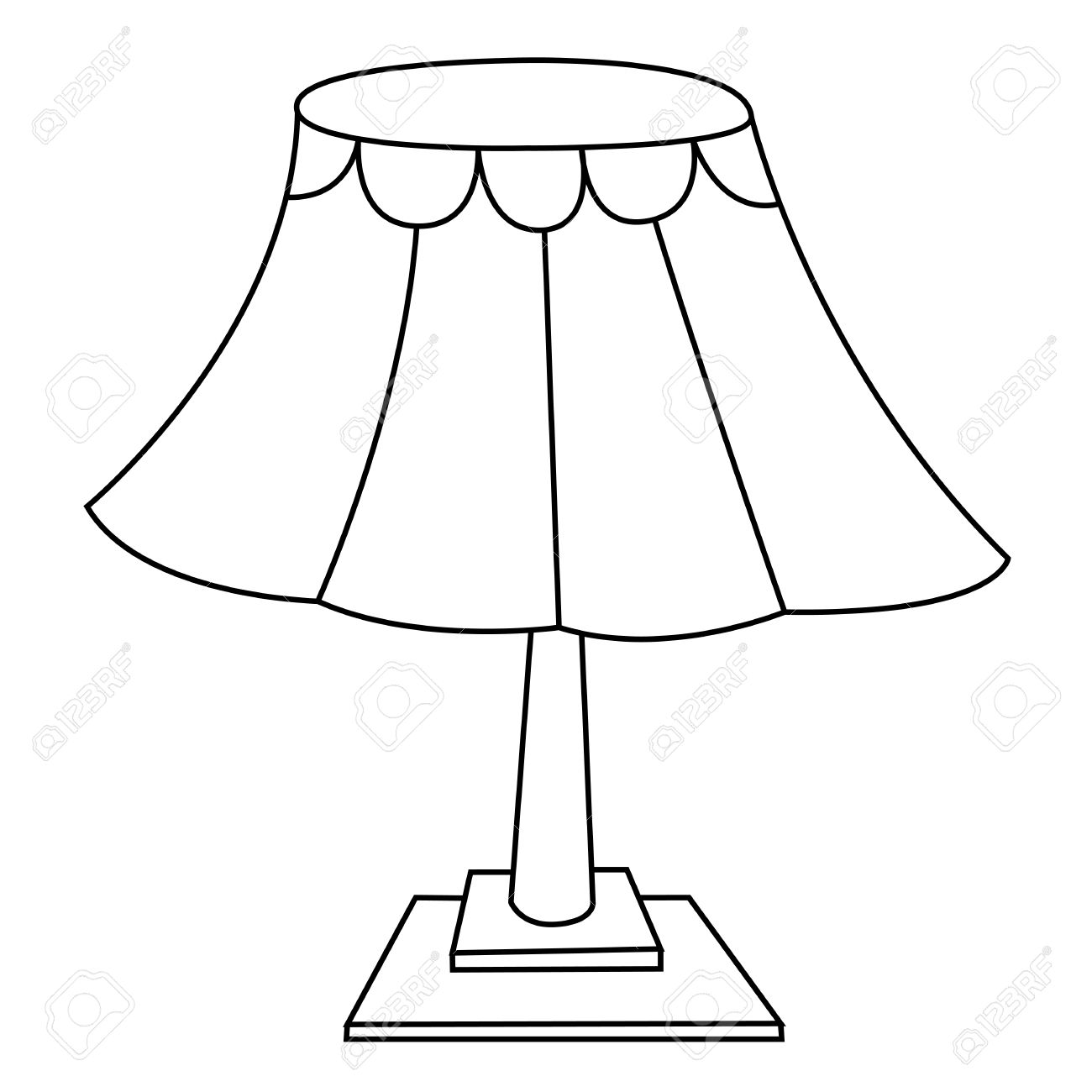 1300x1300 Sketch Clipart Lamp - Lamp Sketch