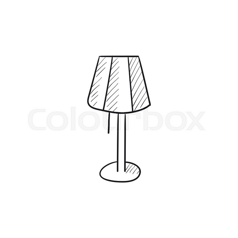 800x800 Stand Lamp Vector Sketch Icon Isolated On Background. Hand Drawn - Lamp Sketch