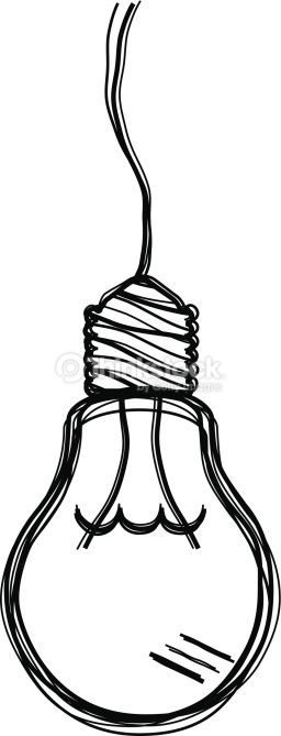 256x669 Bulb Clipart Sketch - Lamp Sketch