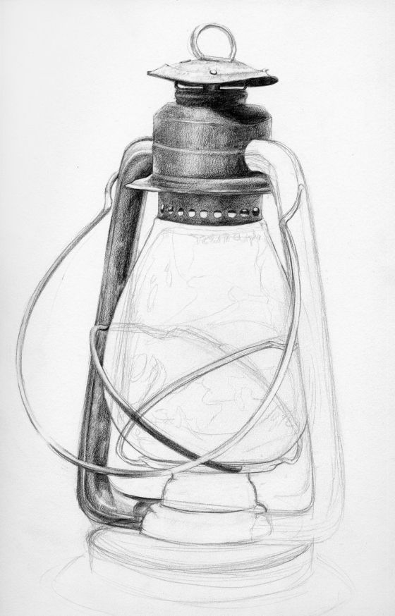 560x874 Vintage Lamp Pencil Sketch Sketch Sketches, Pencil - Lamp Sketch