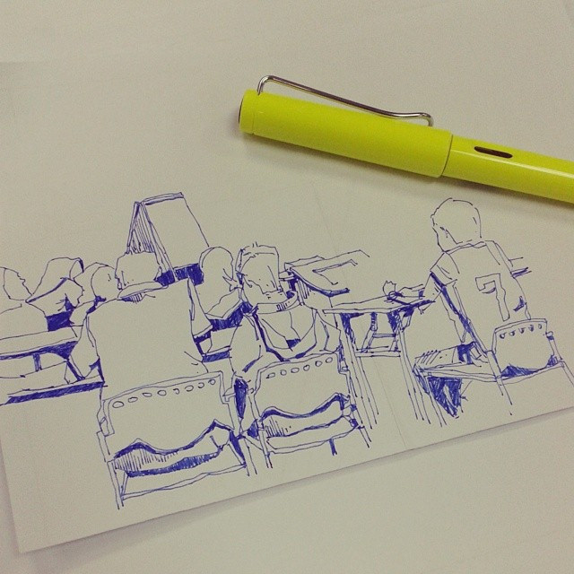 640x640 Sketching In Department Meeting Using Lamy Safari Ef. - Lamy Safari Sketching