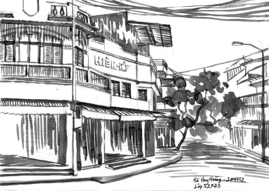 900x639 Sketch Lan Ong Street 2 By Splendidriver - Lan Sketch