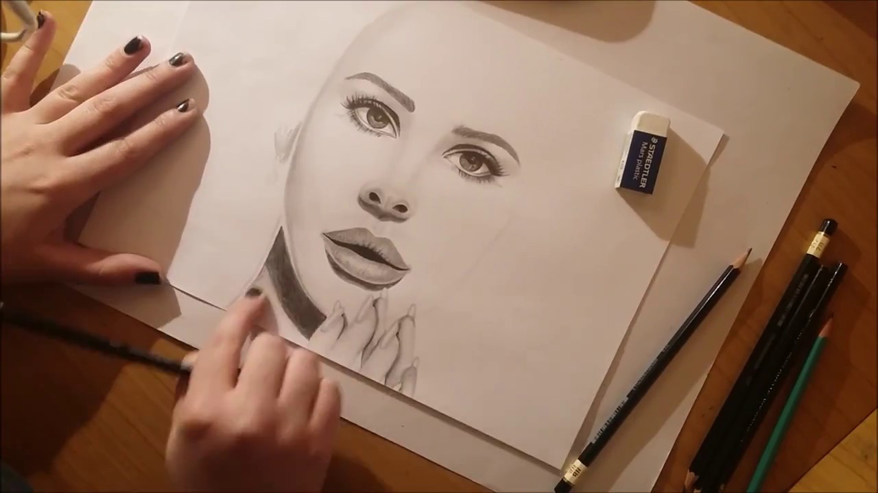 1280x720 Drawing Lana Del Rey - Lana Del Rey Sketch
