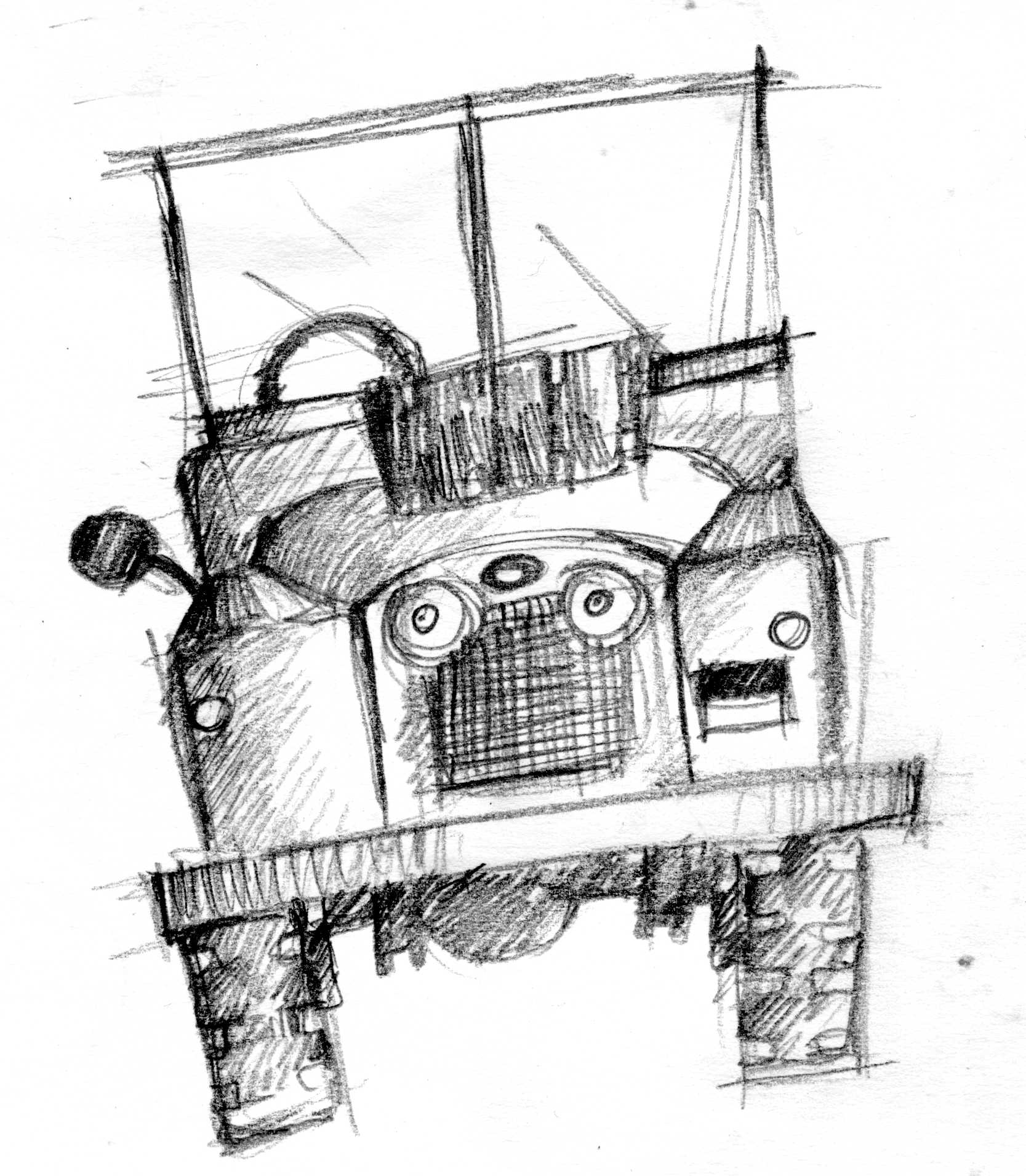 1667x1911 Land Rover Series I Sketch Out Of Focus.. - Land Rover Sketch