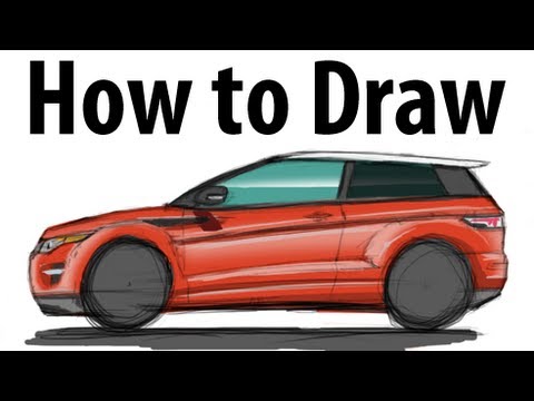 480x360 How To Draw A Range Rover Evoque - Land Rover Sketch