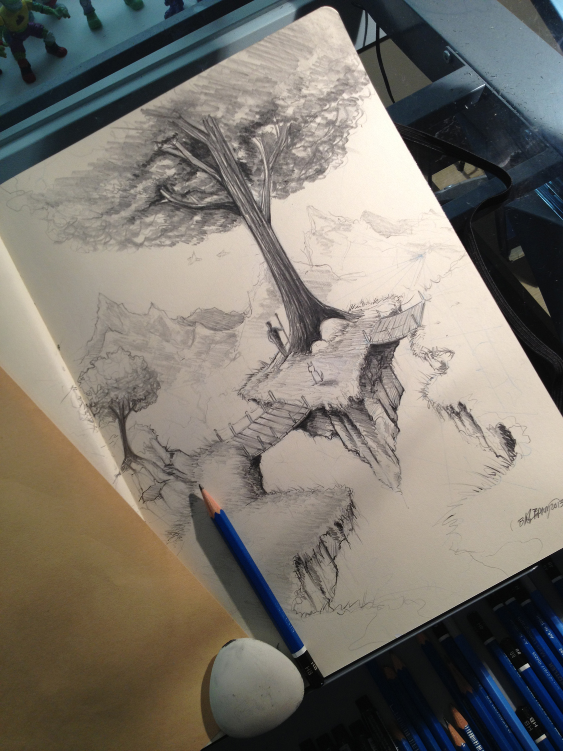 1125x1500 Stranger In A Strange Land Wip - Land Sketch