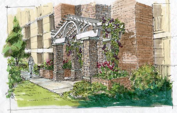 600x385 Hand Drawing Versus Computer Rendering. Which Is Best For - Landscape Architecture Sketches