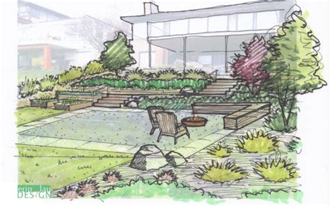 474x296 Landscaping Design Drawings Plan For Modern Home Concept - Landscape Design Sketches