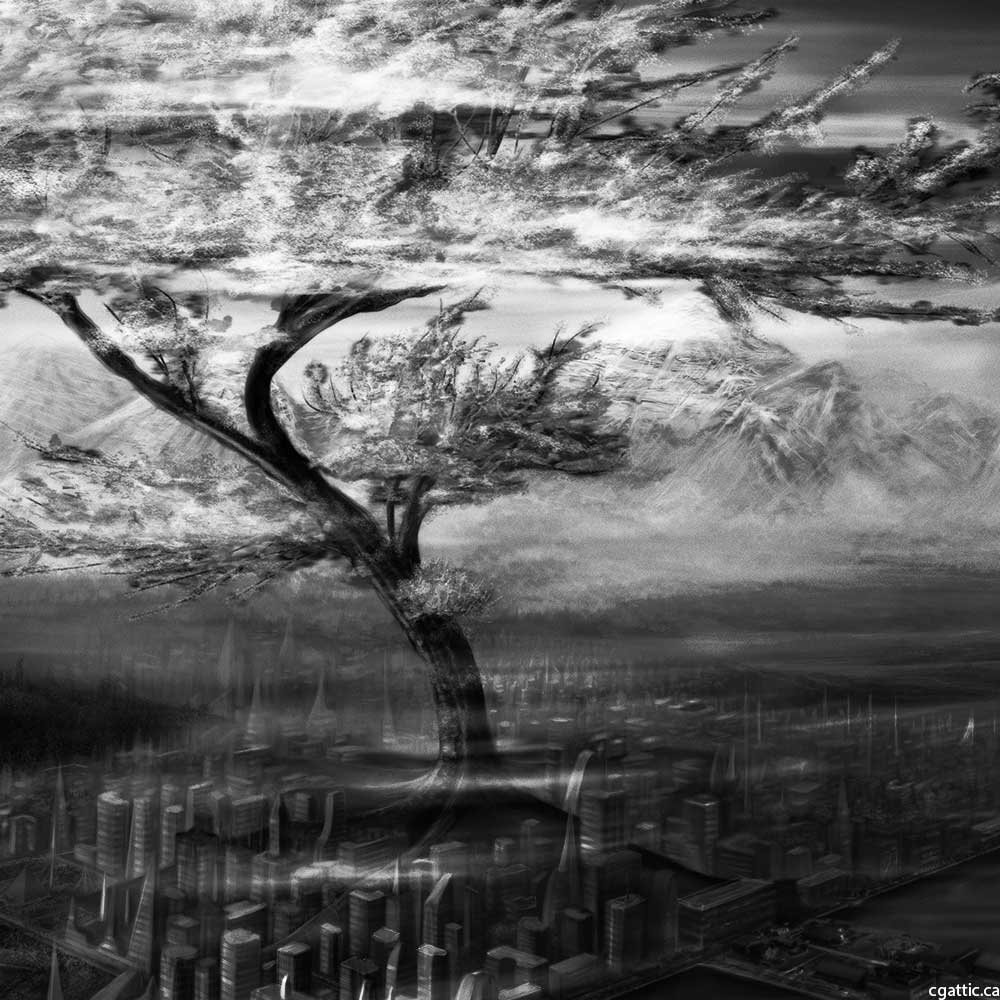 1000x1000 Landscape Drawings In Photoshop - Landscape Sketch Artists