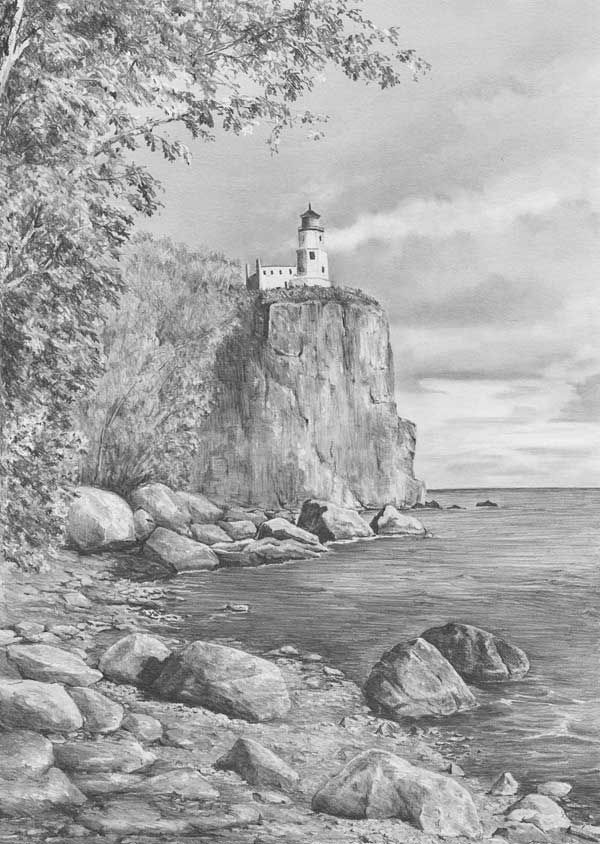 600x844 Pencil Drawings Landscape Pencil Drawings - Landscape Sketch Artists