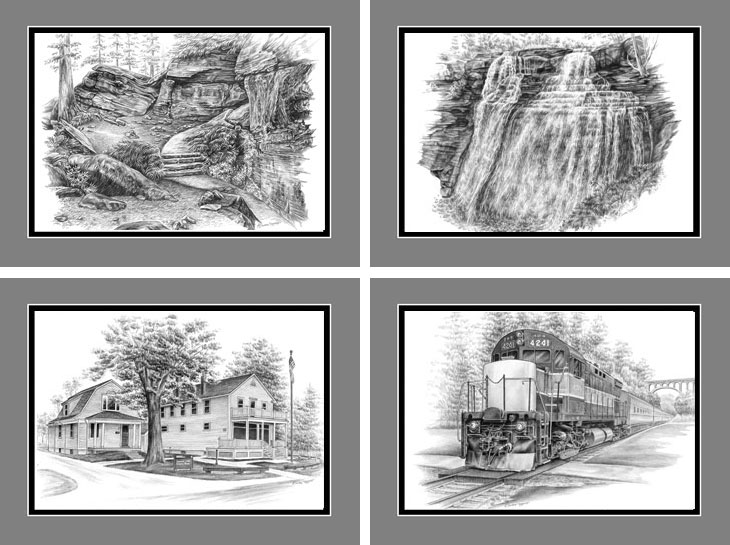 730x545 Pencil Portraits By Artist Kelli Swan Pen And Ink House Home - Landscape Sketch Artists
