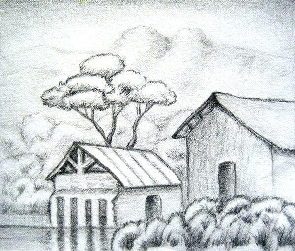 600x511 Photos Simple Landscape Sketch, - Landscape Sketch Artists