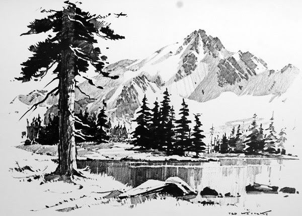 600x429 Creative Landscape Sketch Inspirational Beautiful Pencil Drawings - Landscape Sketch Artists