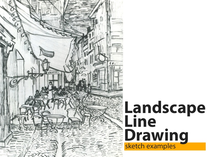 728x546 Landscape Line Drawings (Sketch Examples) - Landscape Sketch Images