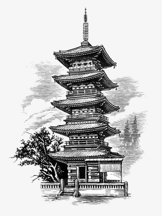 650x867 Pencil, Temple, Landscape Sketch, Landscape Clipart, Pencil - Landscape Sketch Images