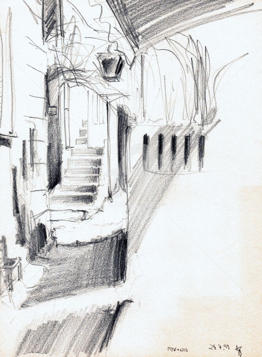 880x1200 Greek Landscape Sketches (Karina Plachetka) - Landscape Sketches