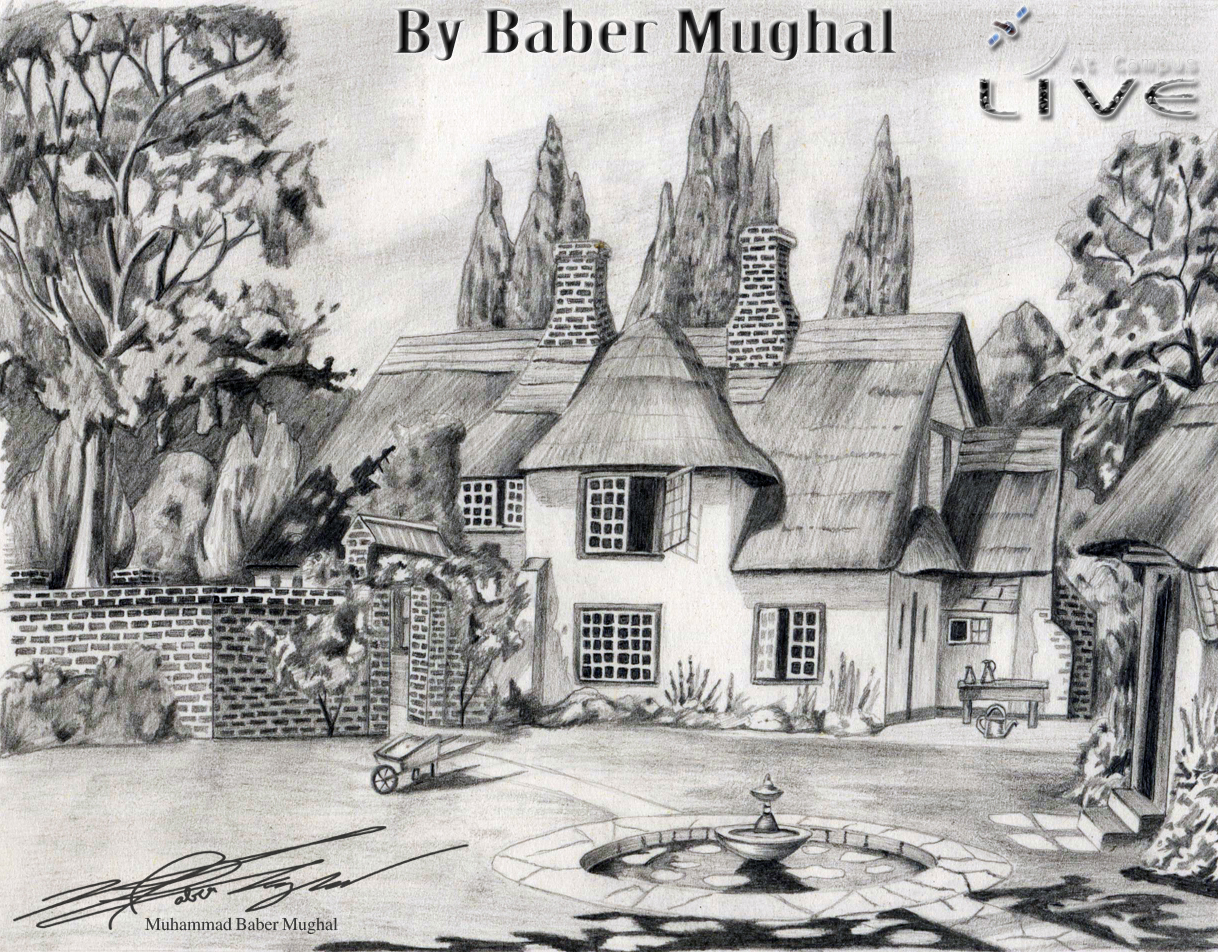 1218x952 Beautiful Pencil Drawings Of Nature Beautiful Landscape Sketches - Landscape Sketches