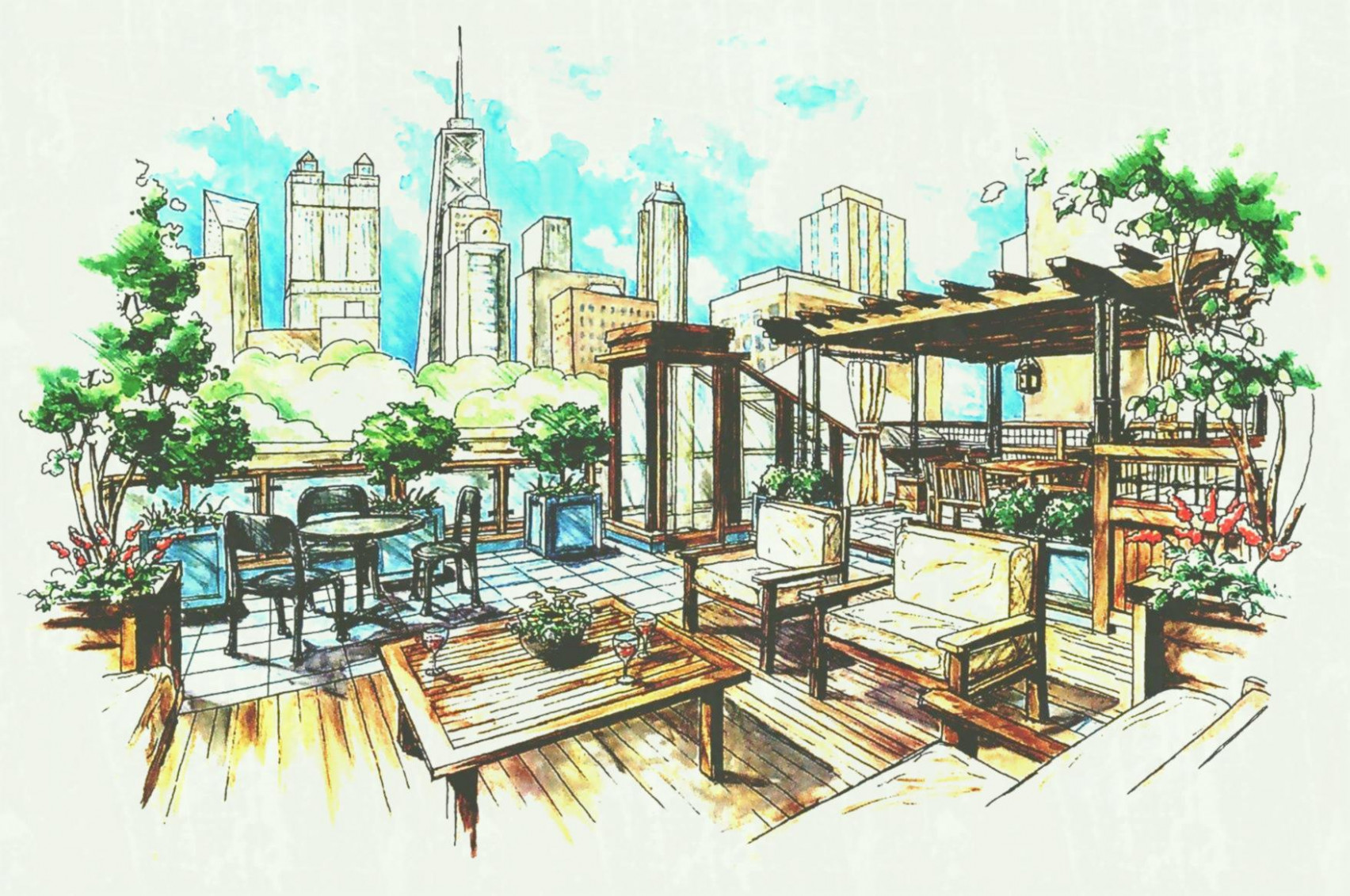 1704x1131 Elite School Garden Design Drawing With Regard To Landscape - Landscape Sketches