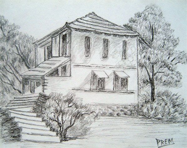 Landscape Background Landscape Easy Drawing Pencil