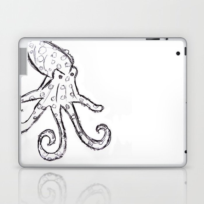 700x700 Octopus - Laptop Sketch