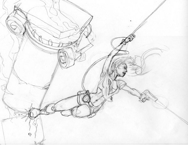 600x464 Lara Croft Tomb Raider - Lara Croft Sketch
