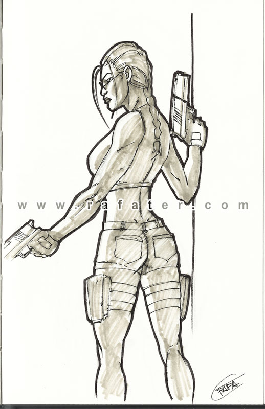 518x800 Lara Croft Sketch By Rafater - Lara Croft Sketch