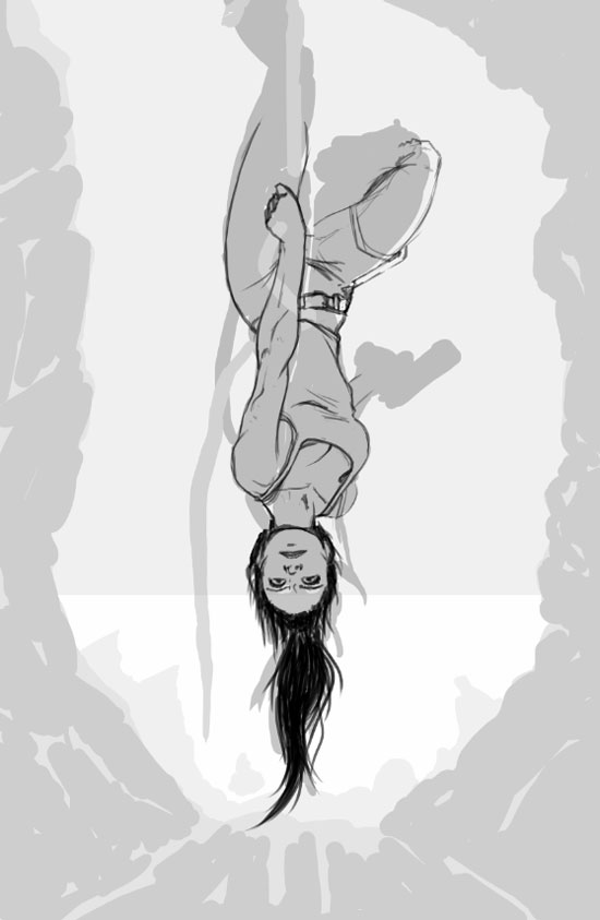 550x843 Tomb Raider Initial Sketch That Summers Guy - Lara Croft Sketch