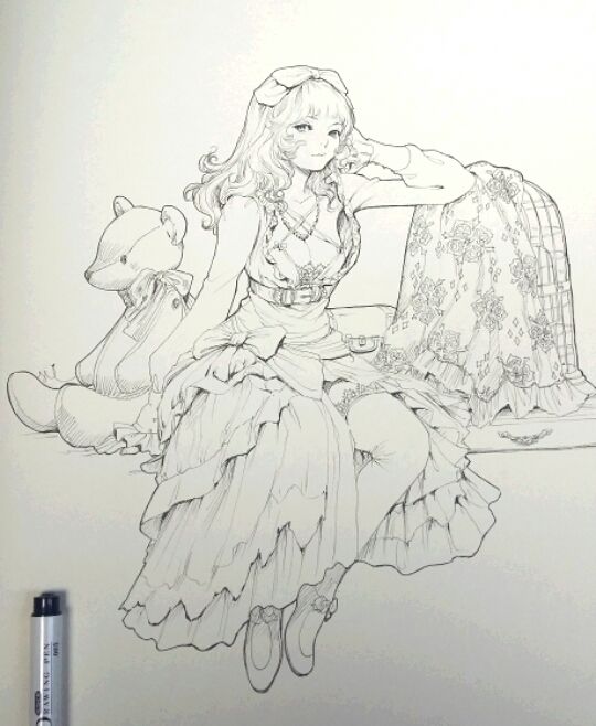 540x658 Large Original Ink Drawing From Jdarnell Hand Drawing - Large Sketches