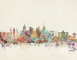 300x236 Las Vegas Skyline Prints Fine Art America - Las Vegas Skyline Sketch