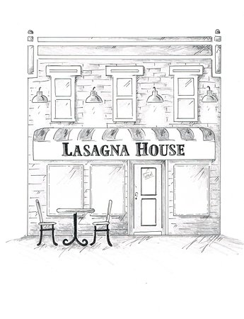 345x450 Lasagna House First Opened In Chicago In 1942. - Lasagna Sketch