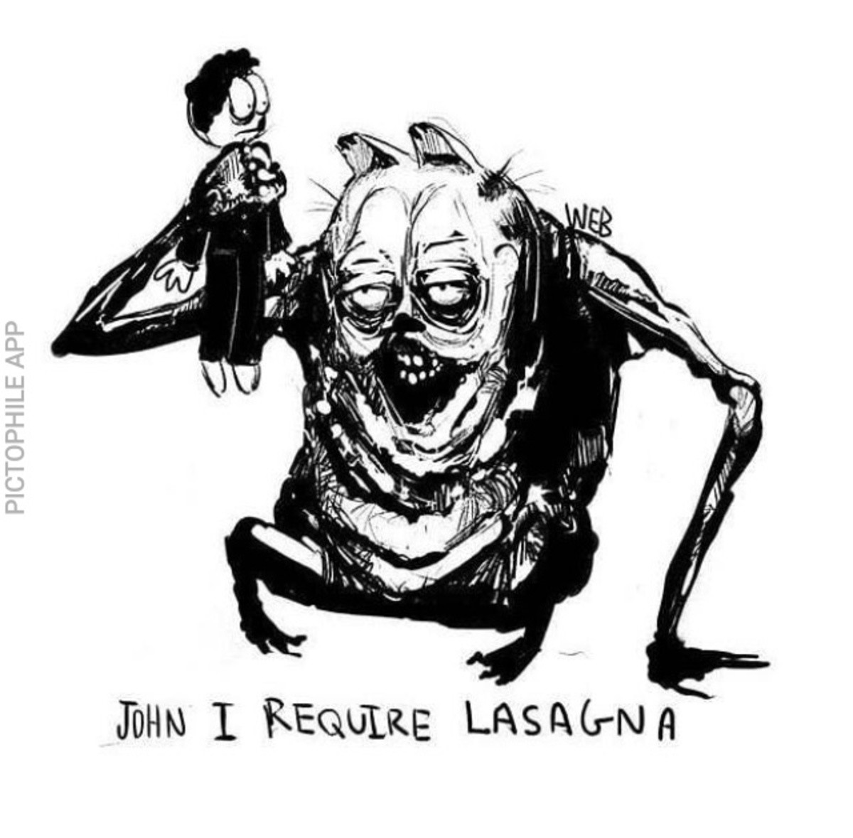 1200x1179 Lasagna John - Lasagna Sketch