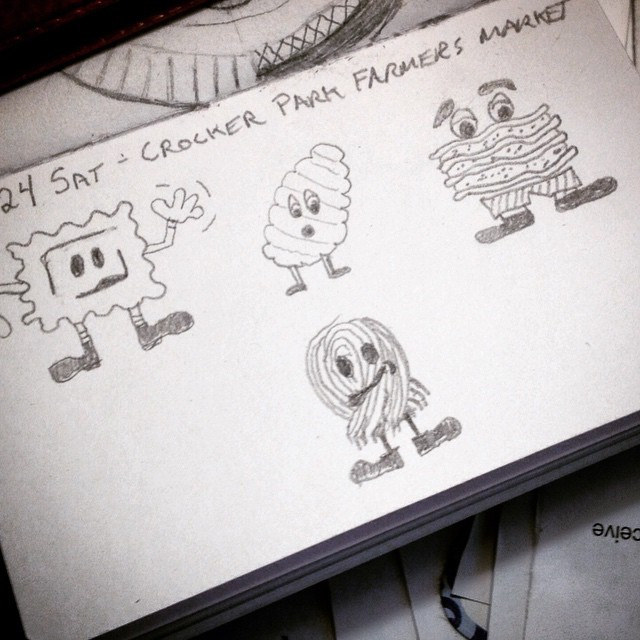 640x640 Sketches Of Food Characters. - Lasagna Sketch