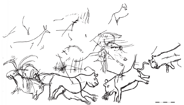 648x368 Paper Tracing Over Cave Painting, Lascaux, Dordogne, France - Lascaux Sketch