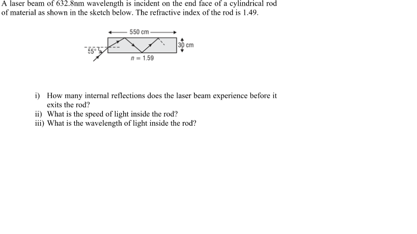 819x460 Solved A Laser Beam Of 632.8nm Wavelength Is Incident On - Laser Sketch