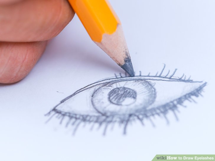 728x546 How To Draw Eyelashes 11 Steps (With Pictures) - Lashes Sketch