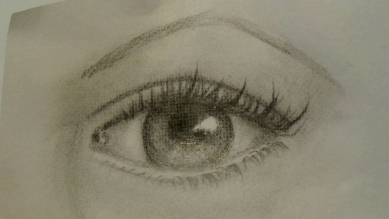 1280x720 How To Draw Eyelashes, And Shade An Eye Step By Step - Lashes Sketch
